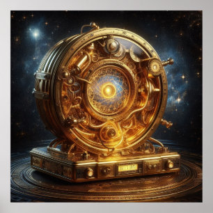 Affiche Steampunk, Time Machine, Time/Space/Continuum 002X