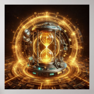 Affiche Steampunk, Time Machine, Time/Space/Continuum 003X