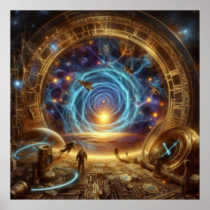 Affiche Steampunk/Time Machine, Time/Space/Continuum 6004X