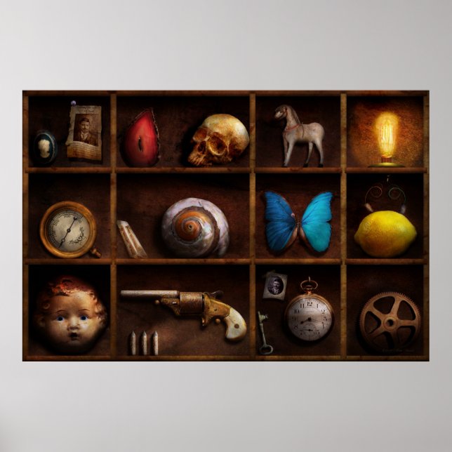 Affiche Steampunk - Une boîte de curiosités (Devant)