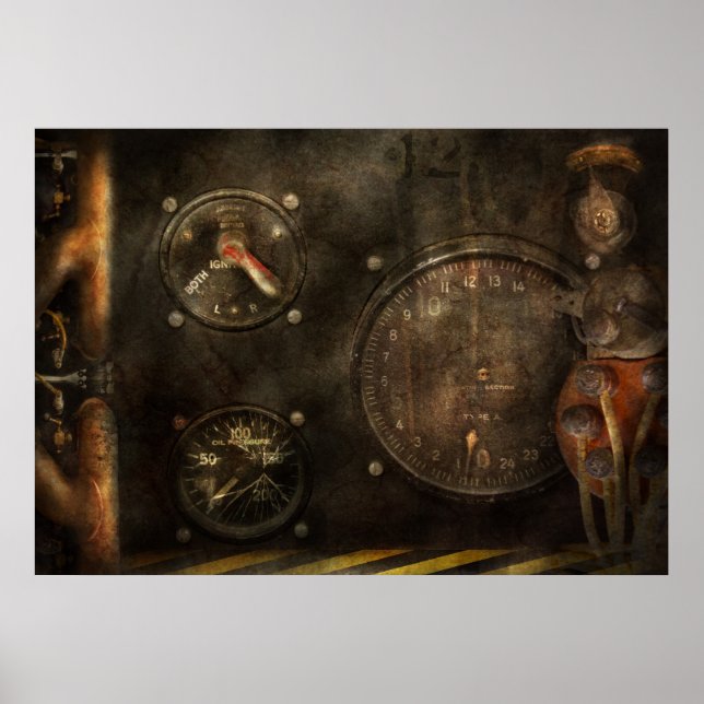 Affiche Steampunk - Vérifiez votre pression (Devant)