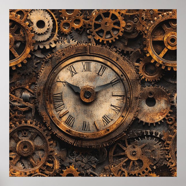 Affiche Steampunk Vintage (Devant)