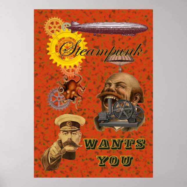 Affiche Steampunk ~ Vous Veut (Devant)