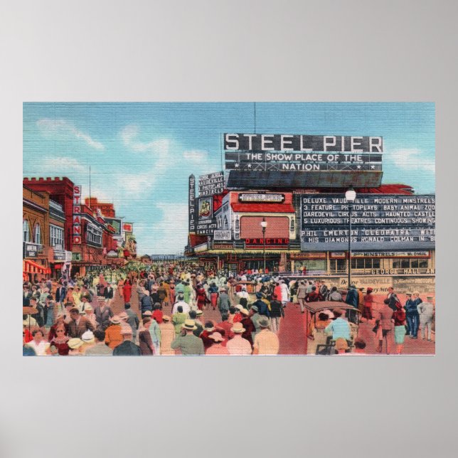 Affiche Steel Pier - Atlantic City (Devant)