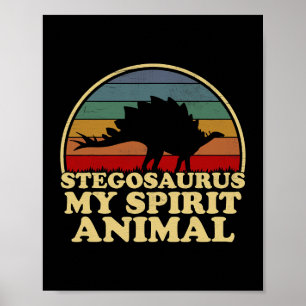 Affiche Stegosaurus Mon Esprit Animal Dinosaure Amoureux