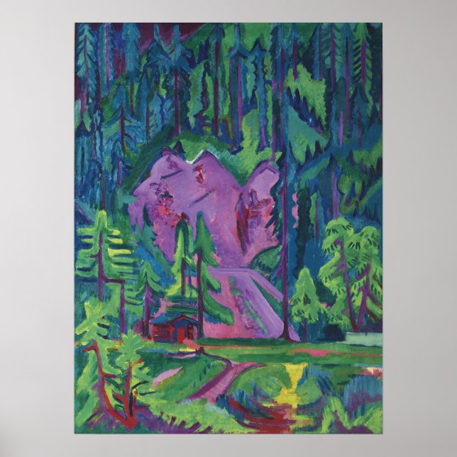 Affiche Steinbruch bei Wildboden | Ernst Ludwig Kirchner (Devant)