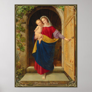 Affiche Steinbrück Madonna dans la porte de l'atelier 1833