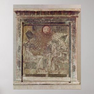 Affiche Stela dépeint Aten donnant vie et