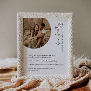 Affiche STELLA Fun Facts About the Bride and Groom Sign
