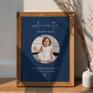Affiche STELLA Minimaliste Marine Anniversaire Photo Affic