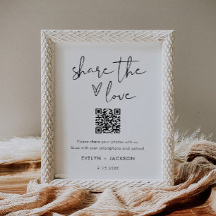 Affiche STELLA Partager Love Mariage Photo QR Code