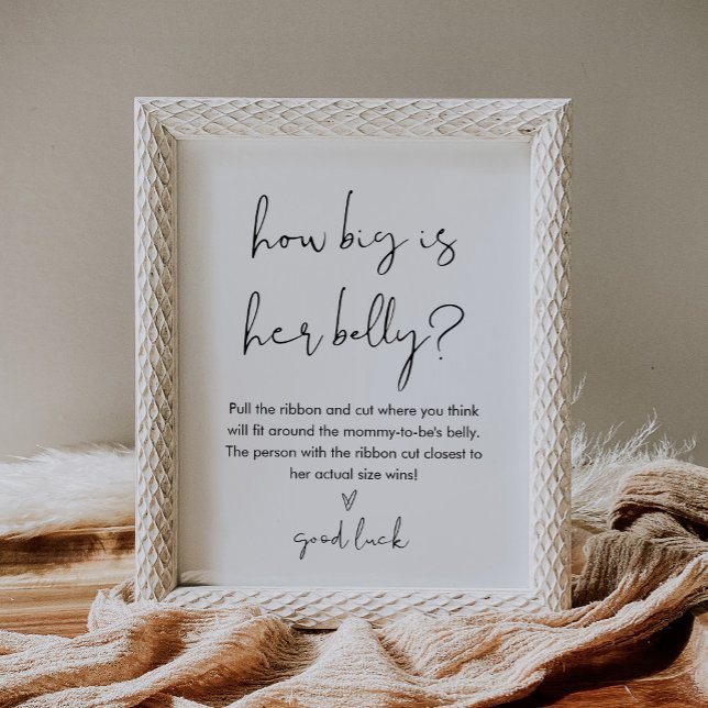 Affiche STELLA Quelle Est La Taille De Son Ventre Baby sho (Créateur téléchargé)