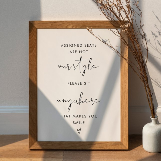 Affiche STELLA Sit Anywhere, Aucun Mariage de siège affect (Créateur téléchargé)