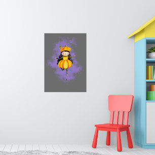 Affiche Stellalunarts Citrouille Halloween mignonne fille