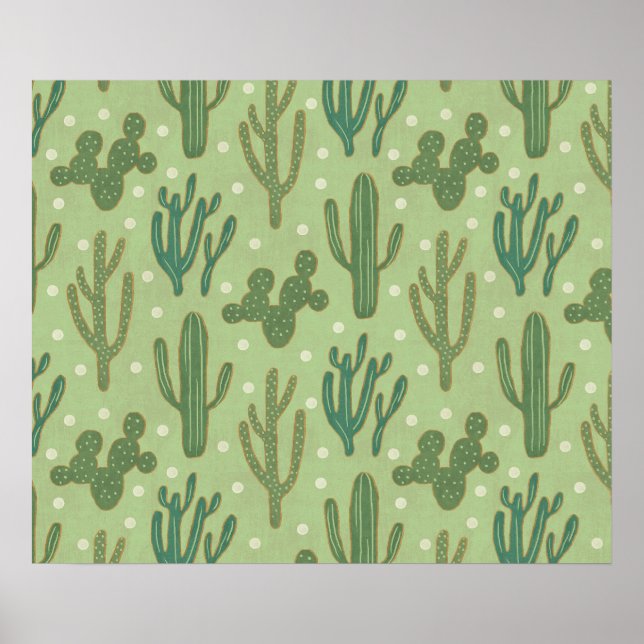 Affiche Step de Southwest | Cactus Pattern (Devant)