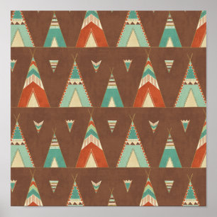 Affiche Step de Southwest   Teal Teepee