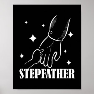 Affiche Stepfather Stepdad Fête des pères Étape Papa dit