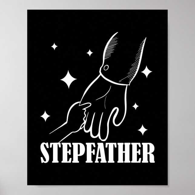 Affiche Stepfather Stepdad Fête des pères Étape Papa dit (Devant)