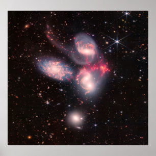 Affiche Stephan's Quintet James Webb NASA Full Size