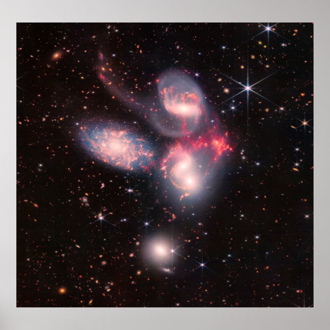 Affiche Stephan's Quintet James Webb NASA Full Size (Devant)