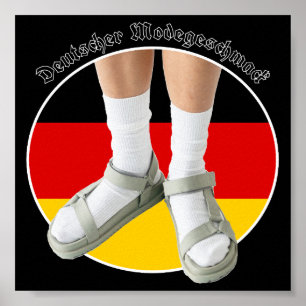Affiche Stéréotypes de German Fashion Taste White Sock San