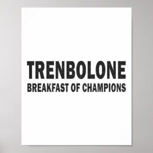 Affiche Stéroïde de culturisme Trenbolone Petit déjeuner d