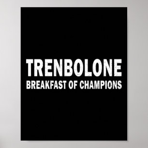 Affiche Stéroïde de culturisme Trenbolone Petit déjeuner d