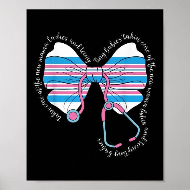 Affiche Stethoscope Coquette Bow Baby Blanket Mère Bébé (Devant)