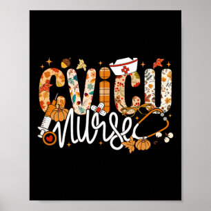 Affiche Stethoscope Cvicu Infirmière Automne Yall L'Automn