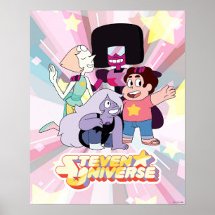 Affiche Steven Universe   Crystal Gem Group Huddle