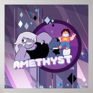 Affiche Steven Universe   Graphique de caractères d'améthy