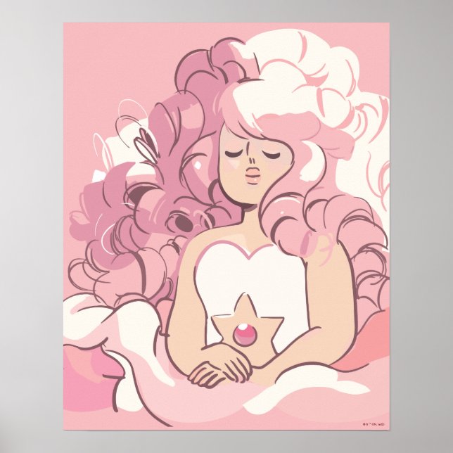 Affiche Steven Universe | Illustration de quartz Rose (Devant)