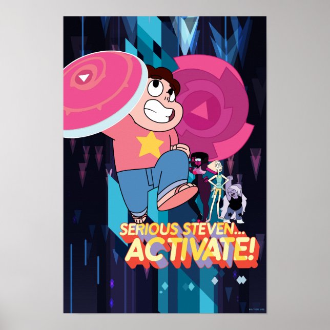 Affiche Steven Universe | Sérieux Steven... Activez ! (Devant)