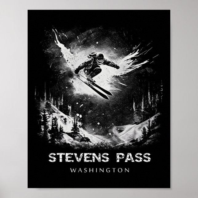 Affiche Stevens P Washington Ski Ski Skieur  (Devant)