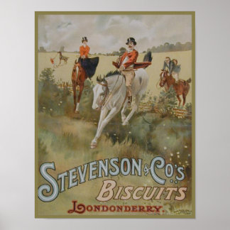 Affiche Stevenson Cos. Biscuits Londonderry Ad