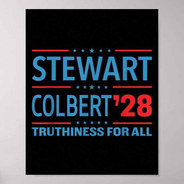 Affiche Stewart &amp ; Colbert 2028 Truthiness For All, Fu (Devant)