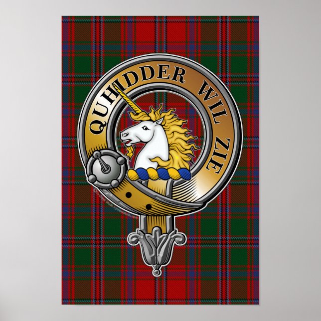 Affiche Stewart Appin Tartan & Badge (Devant)