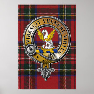Affiche Stewart Tartan & Badge