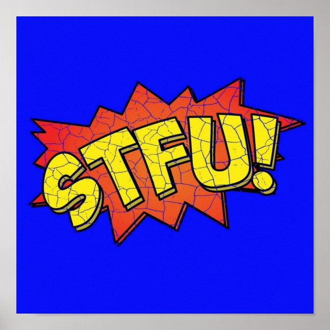 Affiche STFU Urban Dictionary Action Bubble Golden Age Com (Devant)