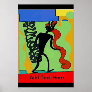 Affiche Stick Man, Ajouter du texte