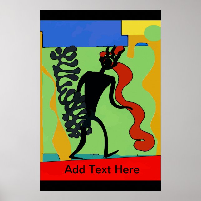 Affiche Stick Man, Ajouter du texte (Devant)