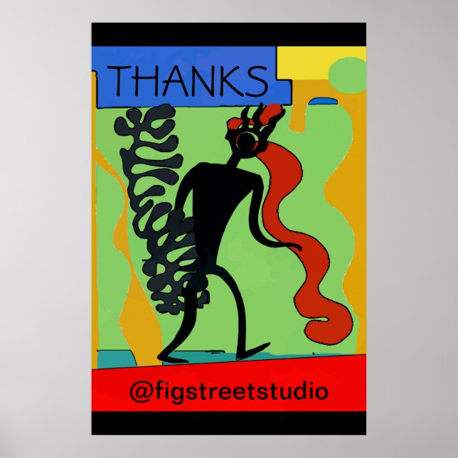 Affiche Stick Man, Ajouter du texte, modifier (Devant)