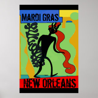 Affiche Stick Man Mardi Gras, Modifier le texte