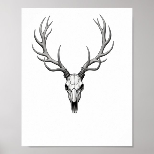 Affiche Sticker à crâne de cerf moderne tendance2 (Devant)