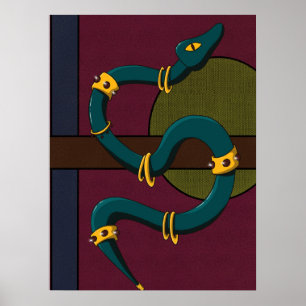 Affiche Sticker Carré Snake