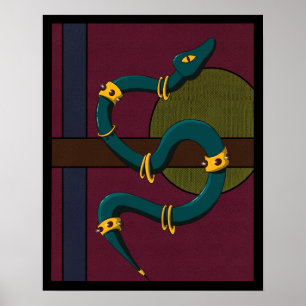 Affiche Sticker Carré Snake