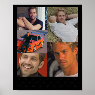 Affiche Sticker Collage Paul Walker