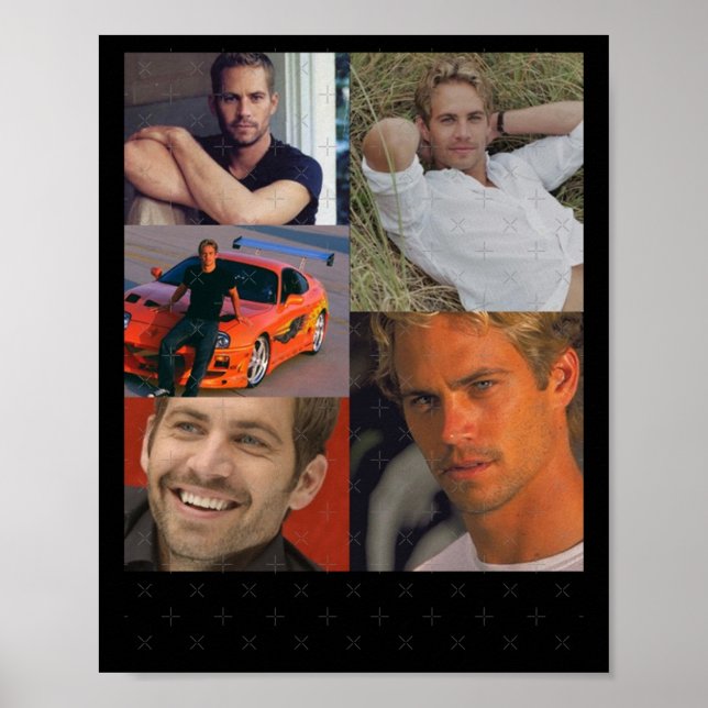 Affiche Sticker Collage Paul Walker (Devant)
