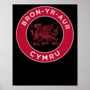 Affiche Sticker Cymru Bron-yr-aur Welsh Place Names