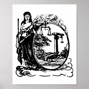 Affiche Sticker De La Dame De Justice